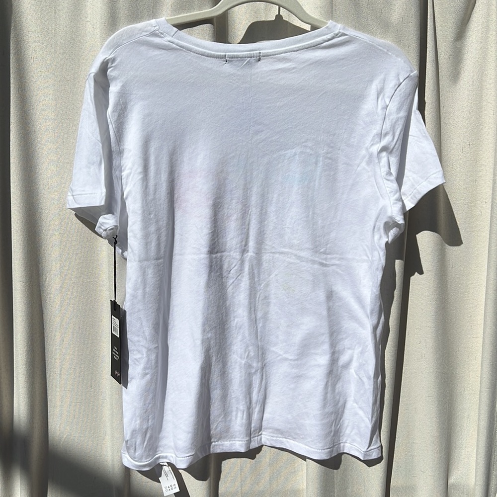 WILDFOX Love signs keke graphic tee shirt white size M - Picture 8 of 9